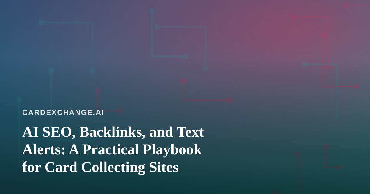 AI SEO, Backlinks, and Text Alerts: A Practical Playbook for Card Collecting Sites